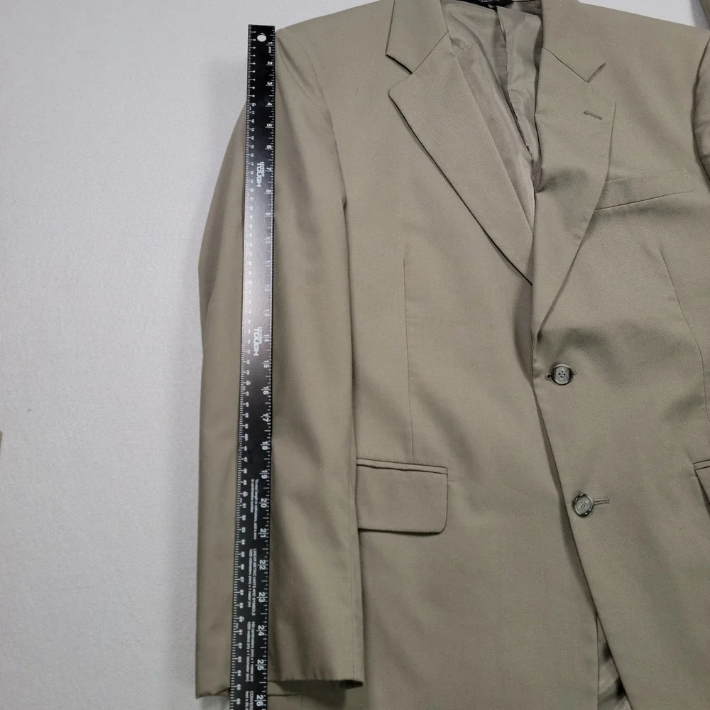 Men's Jos. A. Bank‎ Two Button Blazer Sport Coat, Khaki, Size 43L, Pre-Owned